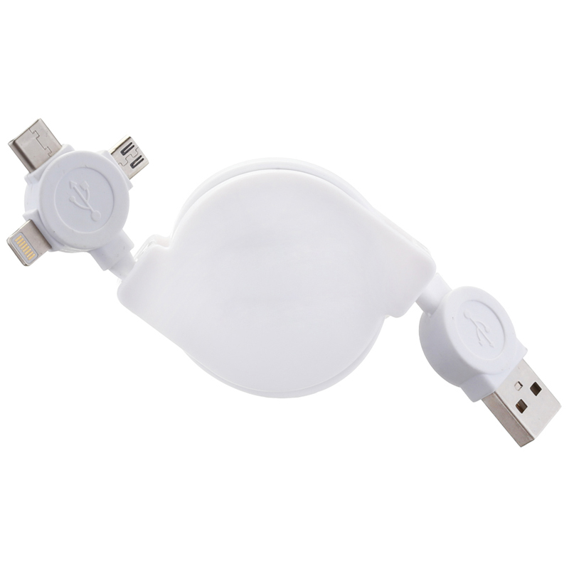 Retractable 3-in-1 Charger Cable