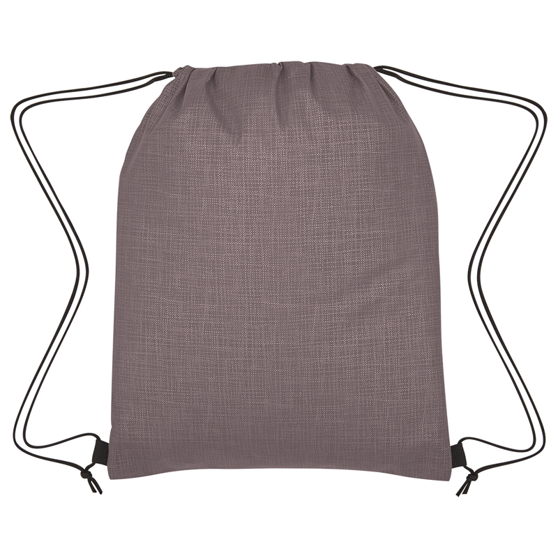 Crosshatch Non-Woven Drawstring Bag