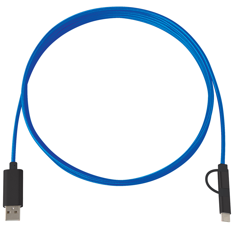 3-in-1 10 Ft. Braided Charging Cable