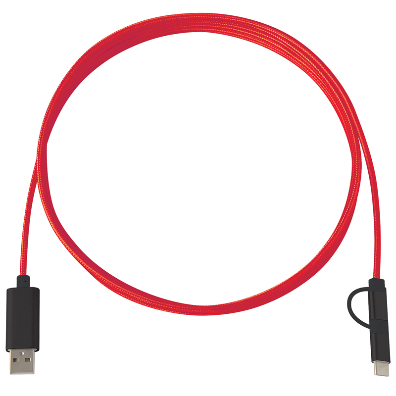 3-in-1 10 Ft. Braided Charging Cable