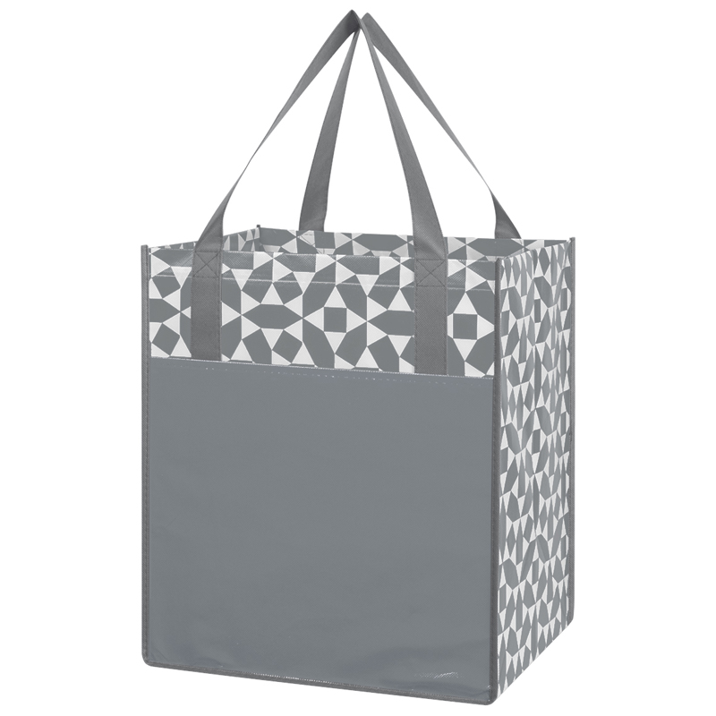 Non-Woven Geometric Shopping Tote Bag