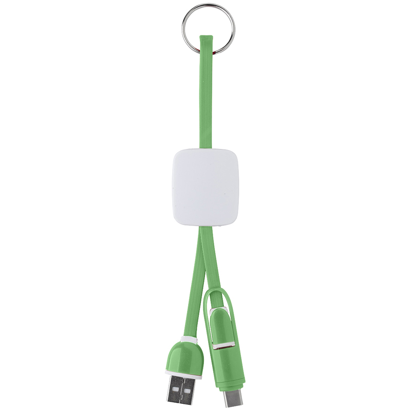 Slide Charging Cables on Key Ring