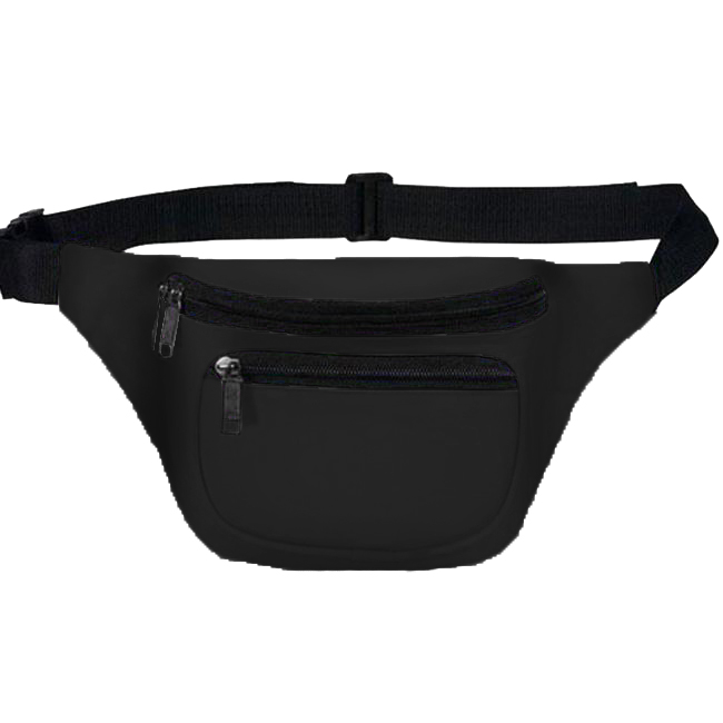 Custom Fanny Packs With 3 Zippered Compartments - 600D Polyester