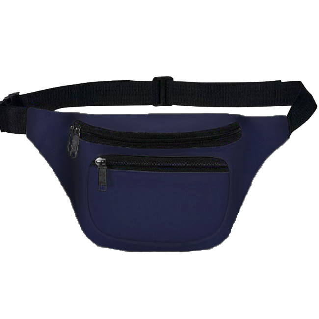 Custom Fanny Packs With 3 Zippered Compartments - 600D Polyester