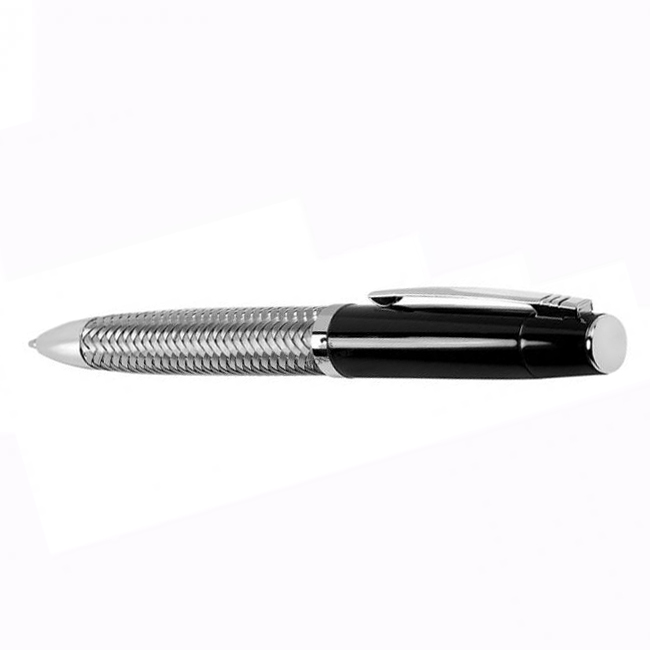 Printed Ballpoint Pen with Woven Steel Barrel