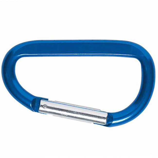 Imprintable 6mm Carabiner with Strap and Split Ring