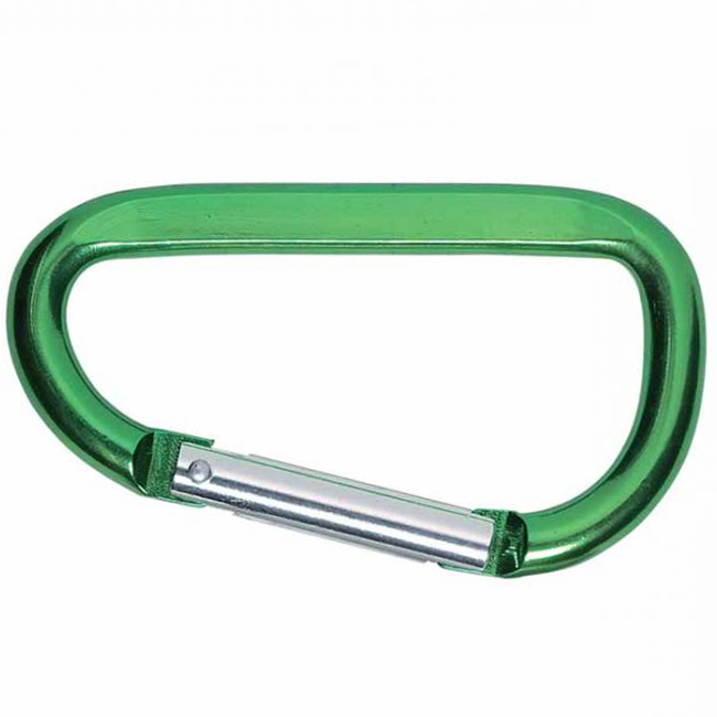 Imprintable 6mm Carabiner with Strap and Split Ring