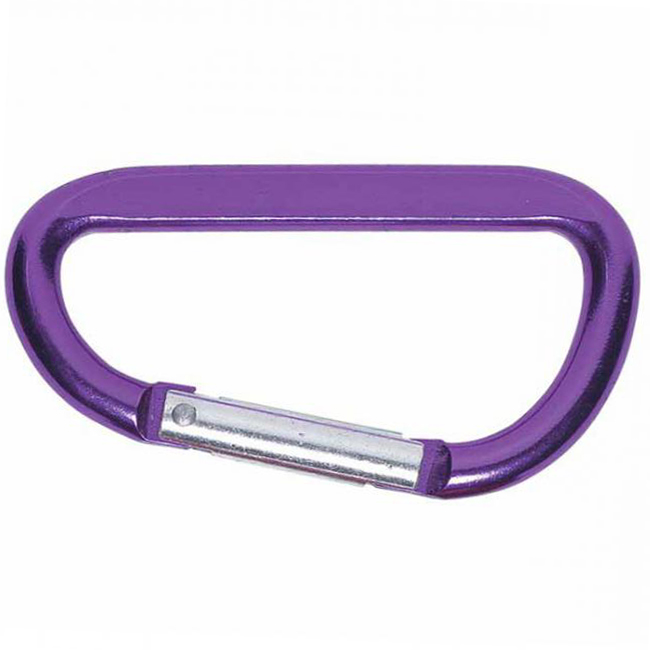 Imprintable 6mm Carabiner with Strap and Split Ring