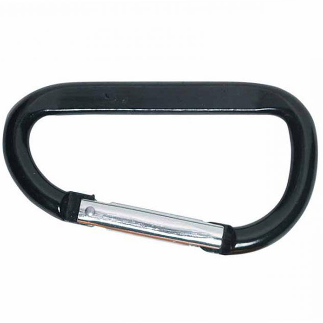 Imprintable 6mm Carabiner with Strap and Split Ring