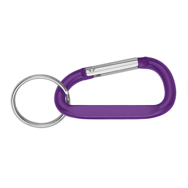 Logo 8mm Carabiner With Split Ring