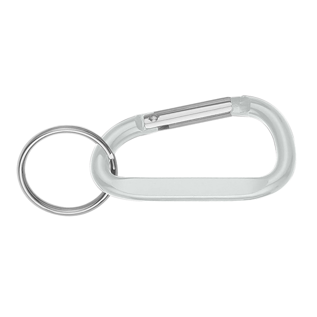 Logo 8mm Carabiner With Split Ring