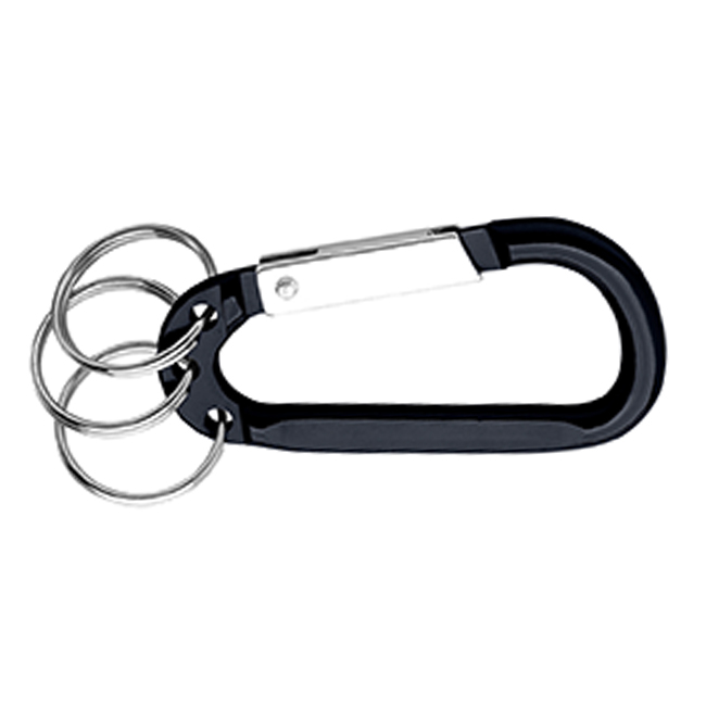 8mm Carabiner with Triple Split Ring