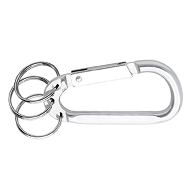 8mm Carabiner with Triple Split Ring