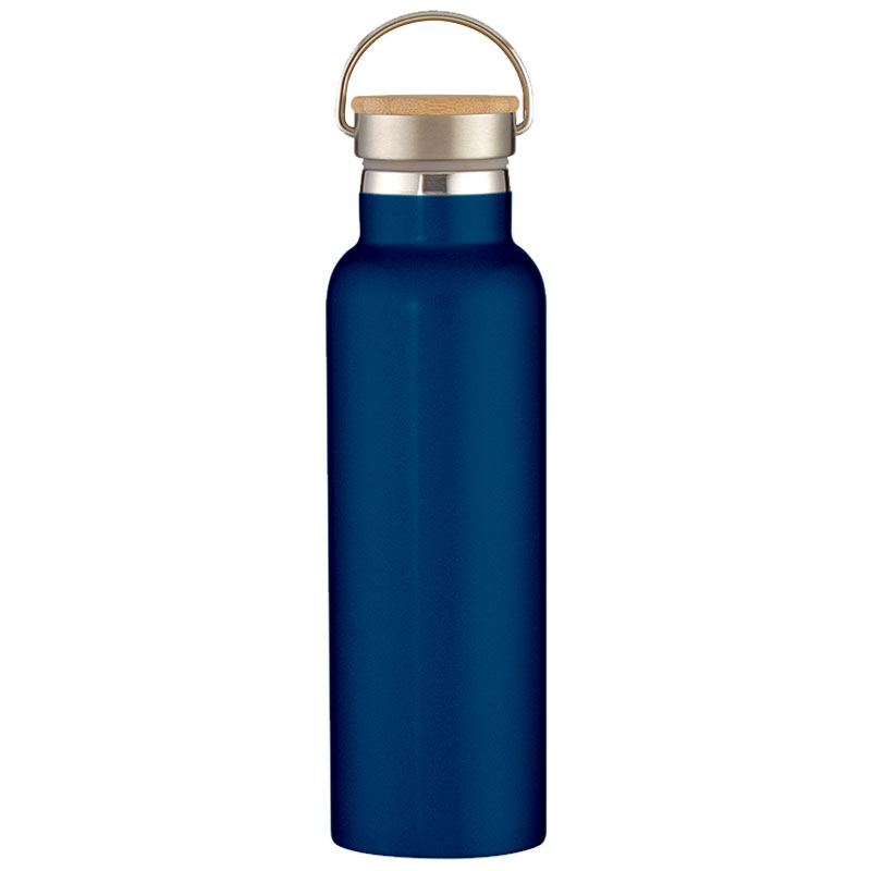 21 oz. Liberty Double Wall Insulated Stainless Steel Water Bottle With Wood Lid