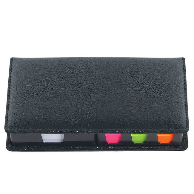 Leather Look Case of Sticky Notes with Calendar