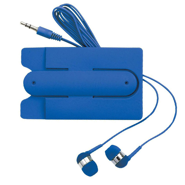 Silicone Card Wallet and Wired Earbuds