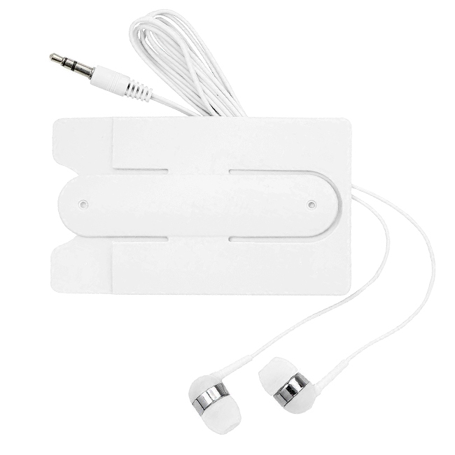 Silicone Card Wallet and Wired Earbuds