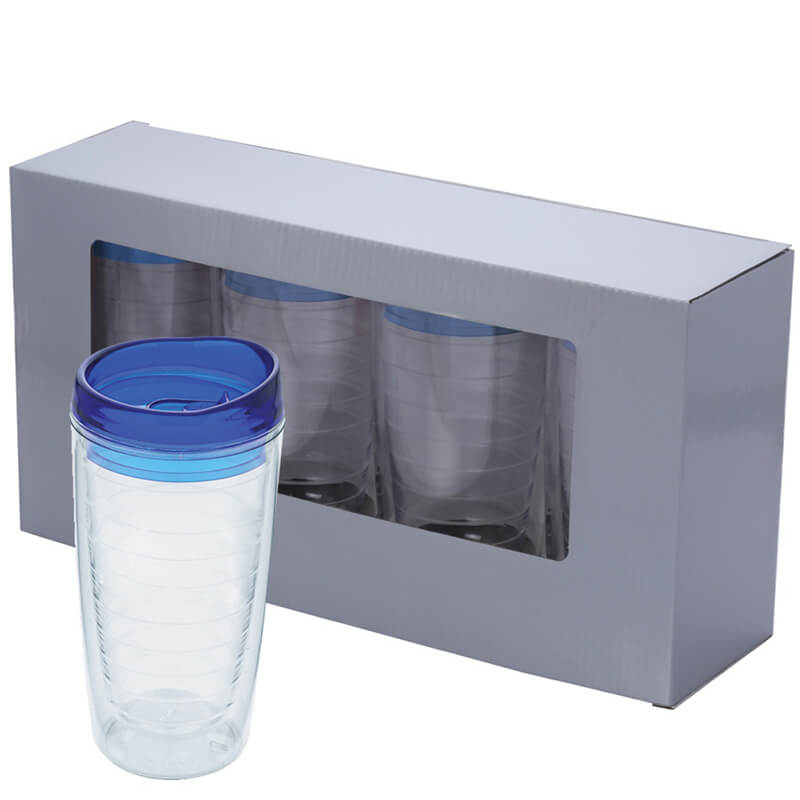 Quattro Gift Set – 4 Piece Double Wall Acrylic Tumbler Gift Set