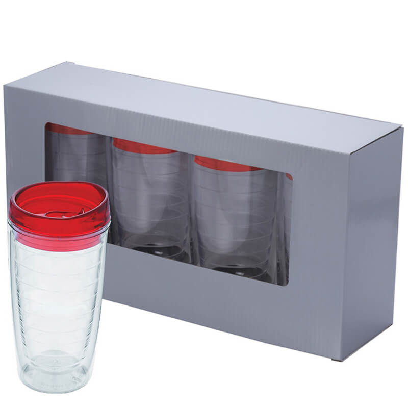 Quattro Gift Set – 4 Piece Double Wall Acrylic Tumbler Gift Set