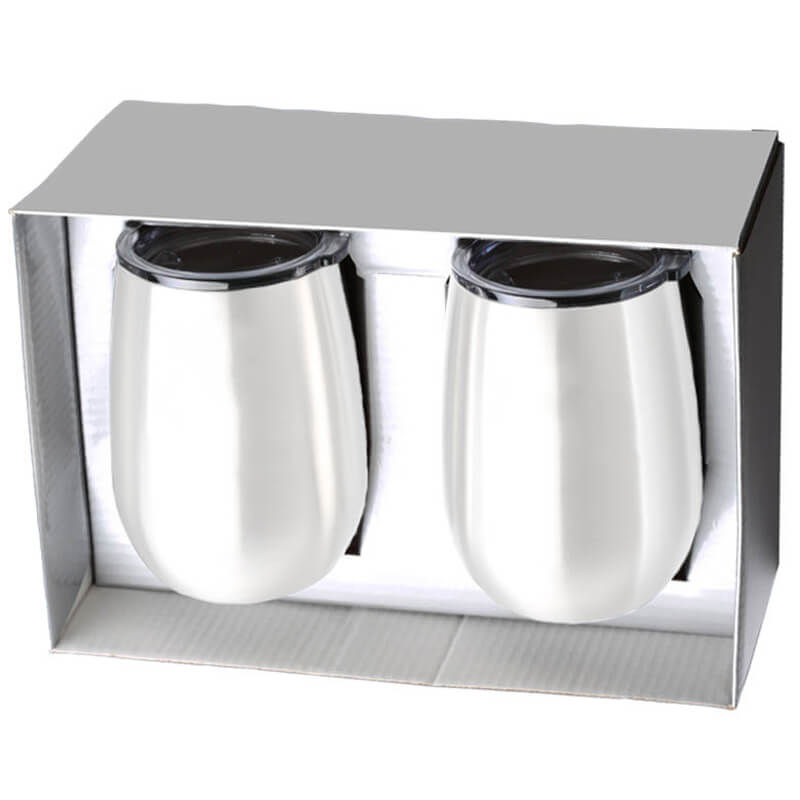 Stainless Steel Stemless Wine Tumbler Gift Set