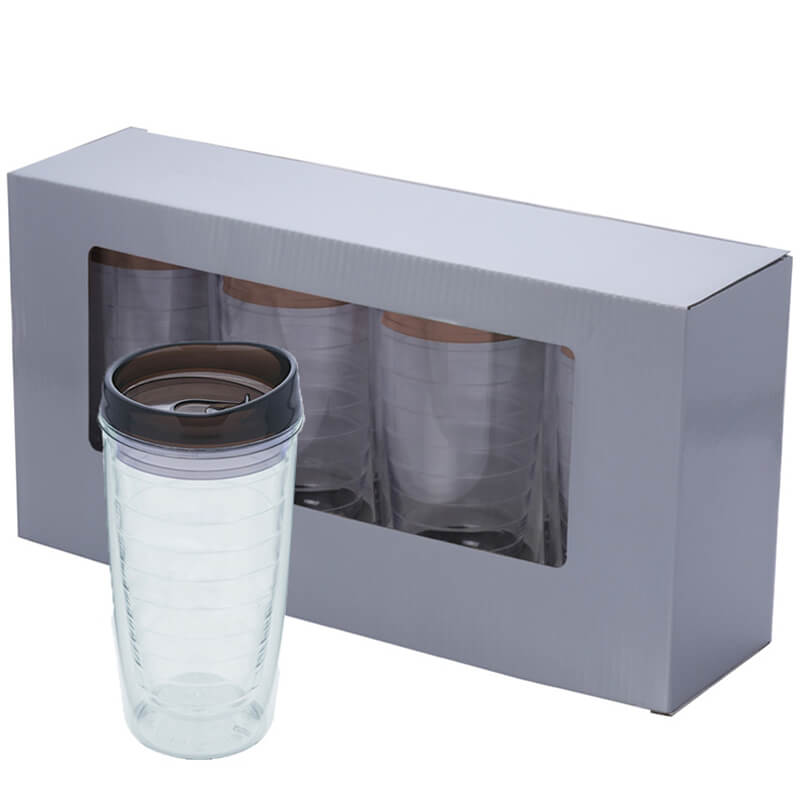 4 Piece Double Wall Acrylic Tumbler Quattro Gift Set with Full Color