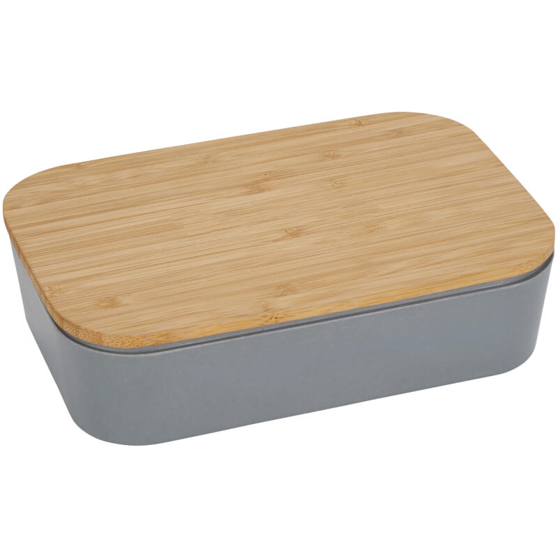 Bamboo Fiber Lunch Box With Cutting Board Lid