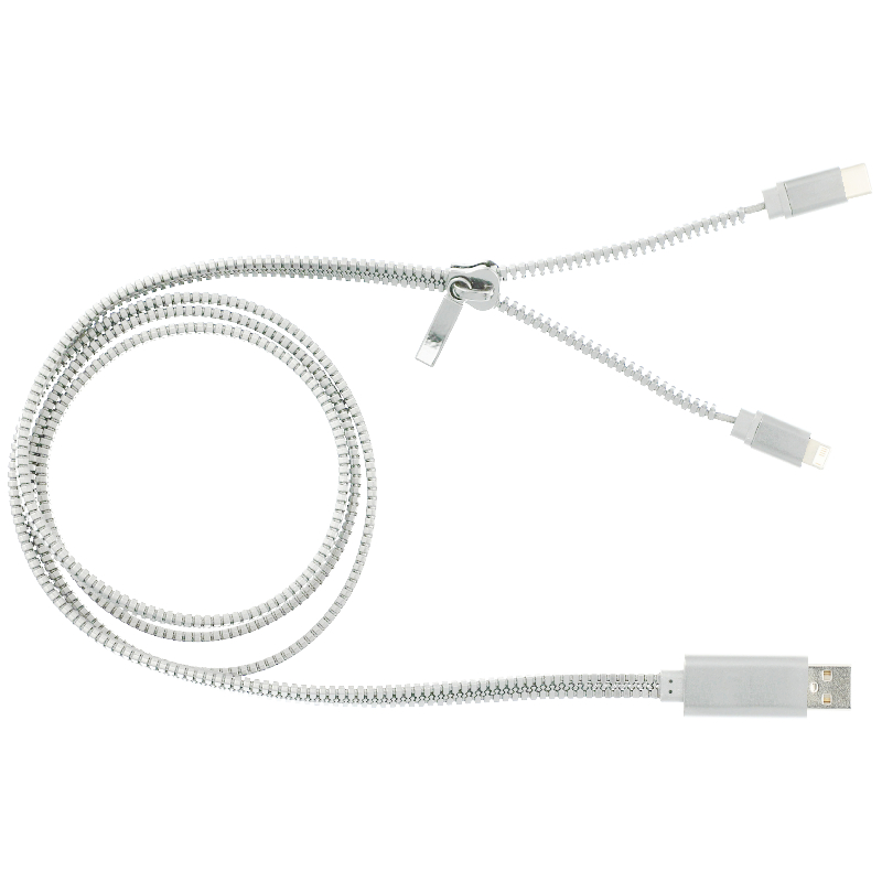 Zipper 3-in-1 Charging Cable