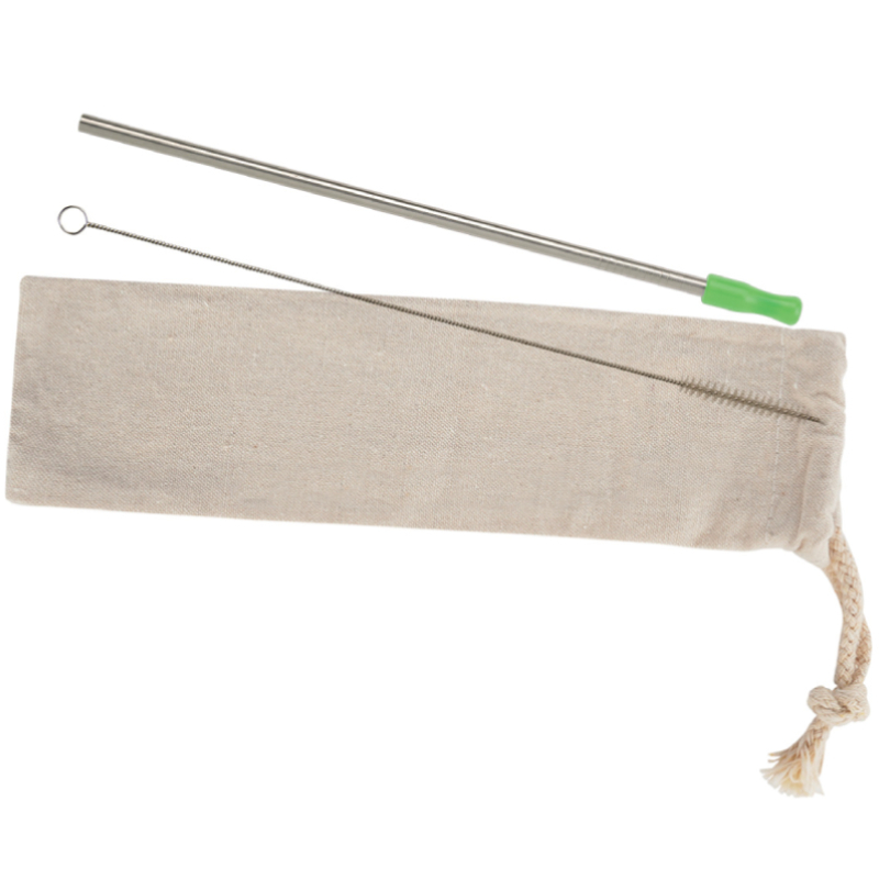 Stainless Straw Kit With Cotton Pouch