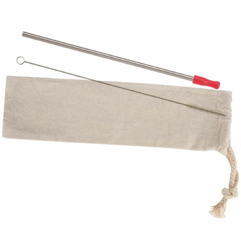 Stainless Straw Kit With Cotton Pouch