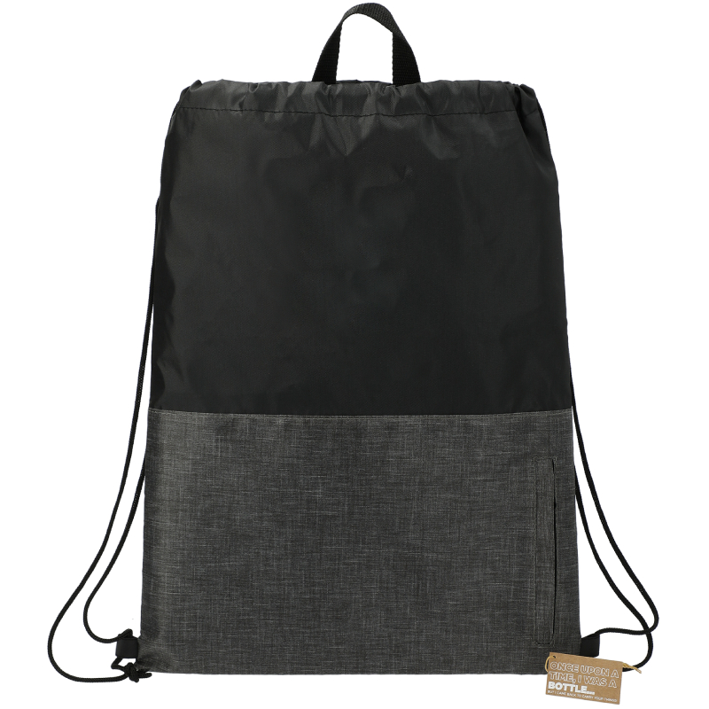 Ash Zippered Recycled Drawstring Bag