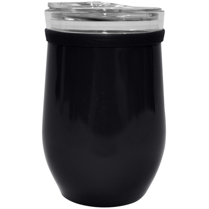 8 oz. Glass And Stainless Steel Wine Tumbler