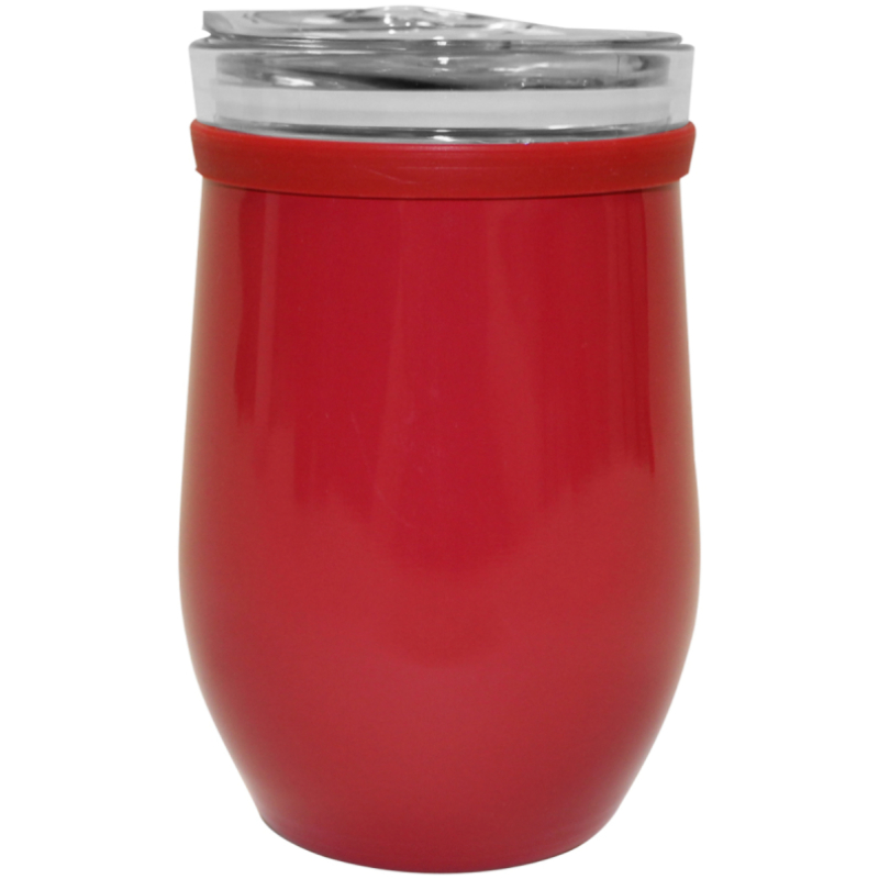 8 oz. Glass And Stainless Steel Wine Tumbler