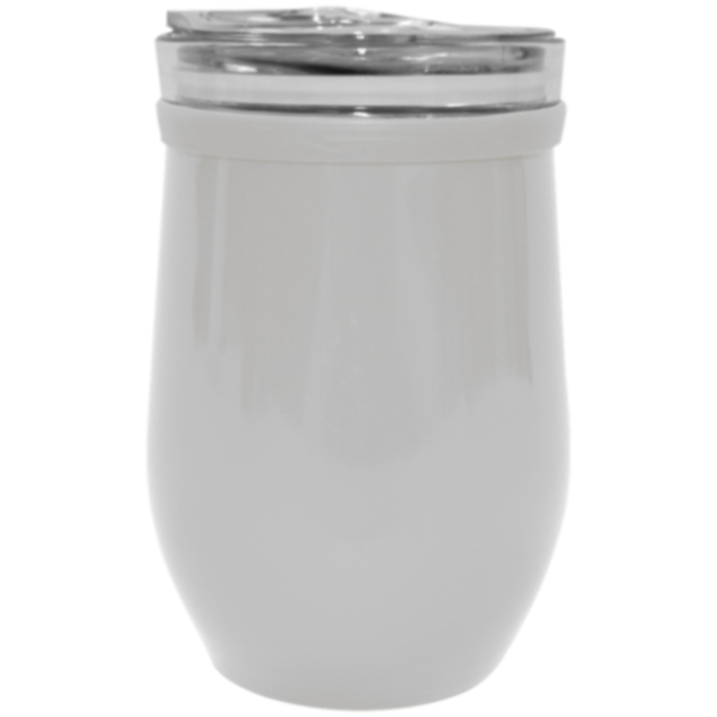 8 oz. Glass And Stainless Steel Wine Tumbler