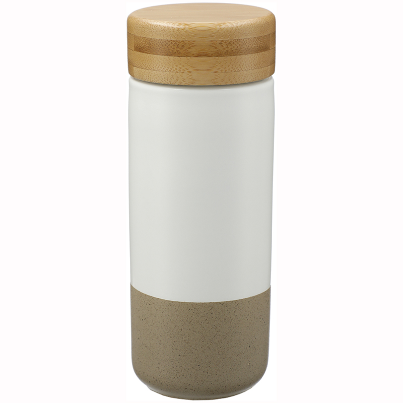 Arlo Ceramic Tumbler With Bamboo Lid 11 oz.