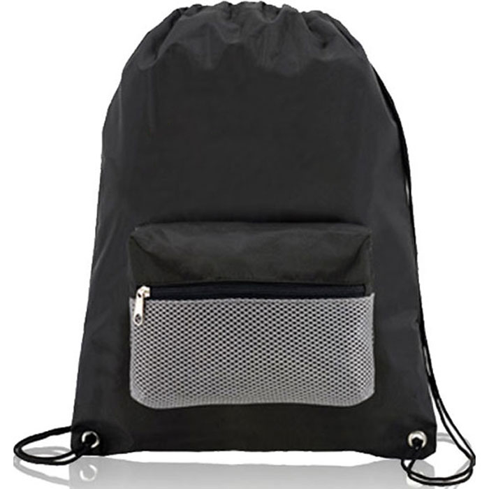 Promotional Cinch Backpack With Front Pocket