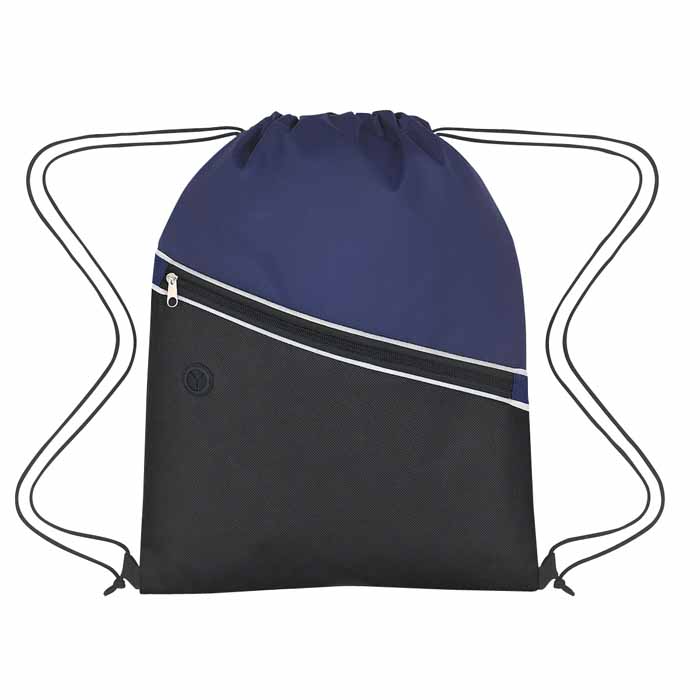 Customizable Non-Woven Two-Tone Drawstring Bag