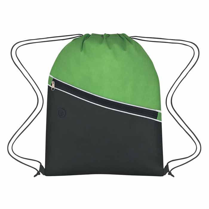 Customizable Non-Woven Two-Tone Drawstring Bag