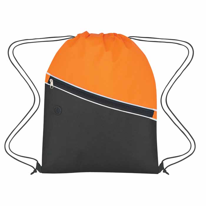 Customizable Non-Woven Two-Tone Drawstring Bag