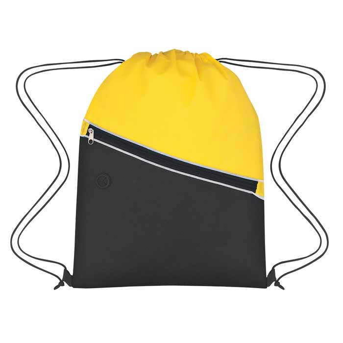 Customizable Non-Woven Two-Tone Drawstring Bag