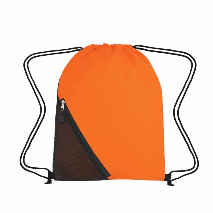 Custom Zipper Drawstring Bag