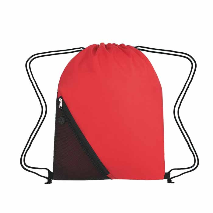 Custom Zipper Drawstring Bag