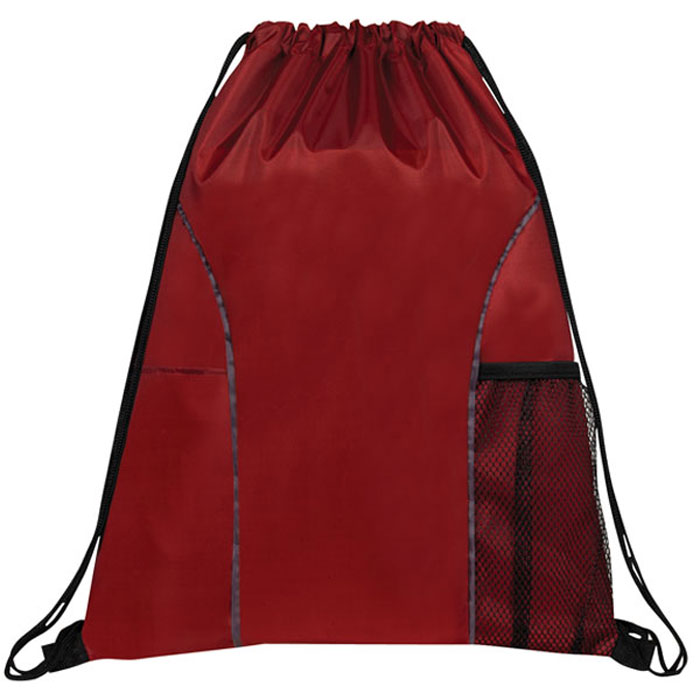 Dual Pocket Drawstring Backpack