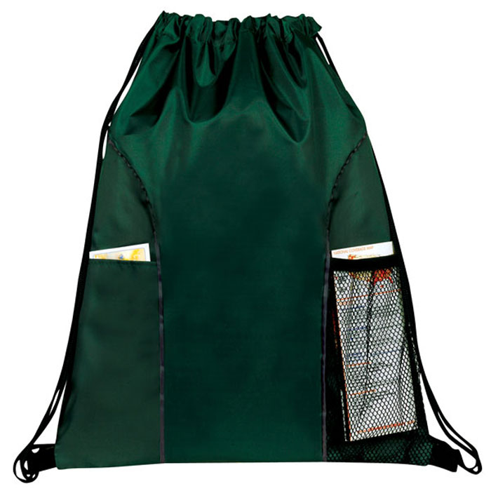 Dual Pocket Drawstring Backpack