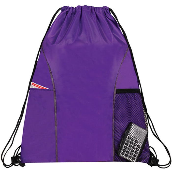 Dual Pocket Drawstring Backpack