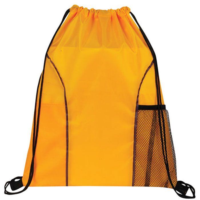 Dual Pocket Drawstring Backpack