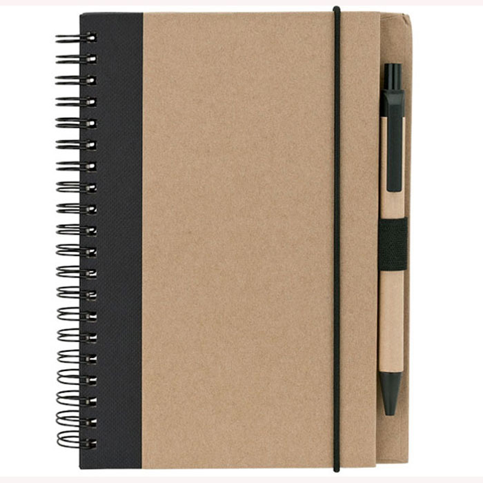 Printable Recycled Notebook with Pen