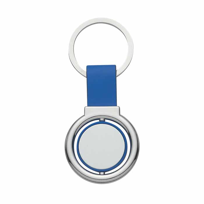 Printed Circular Metal Spinner Key Tag