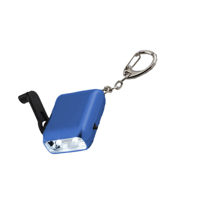 Hand Crank Flashlight Keychain