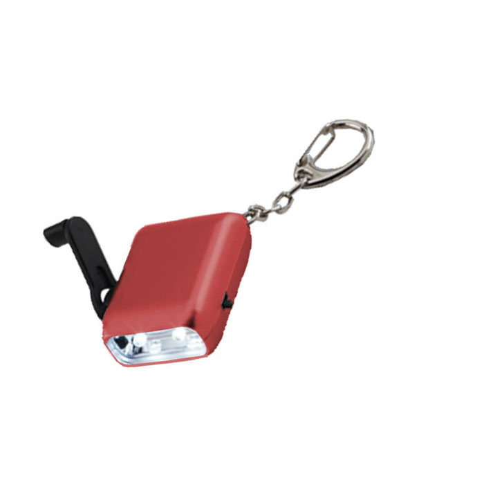 Hand Crank Flashlight Keychain