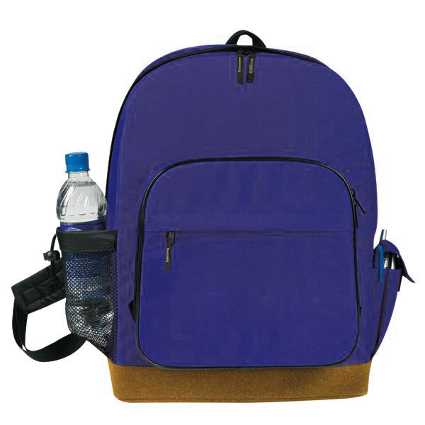 Logo Suede Bottom Backpack with B&P Holder